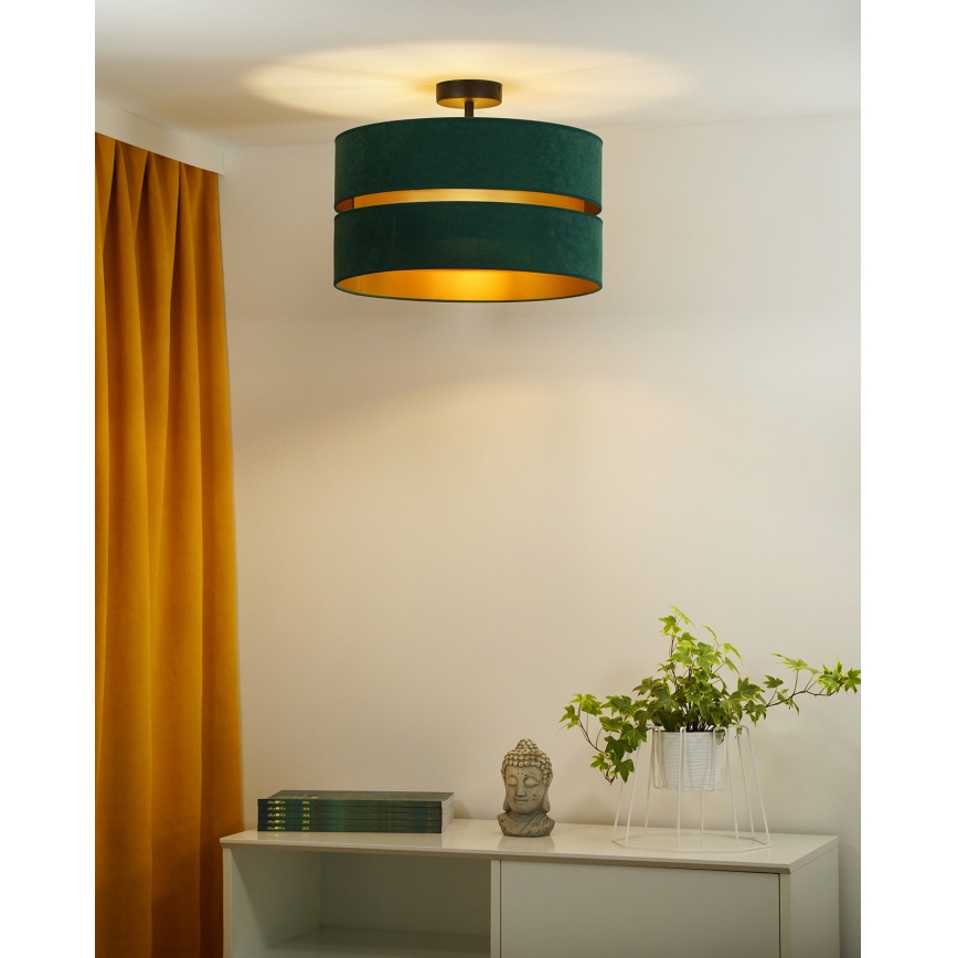 Duolla - Surface-mounted chandelier DUO 1xE27/15W/230V d. 40 cm green/gold