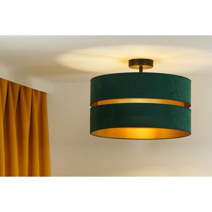 Duolla - Surface-mounted chandelier DUO 1xE27/15W/230V d. 40 cm green/gold