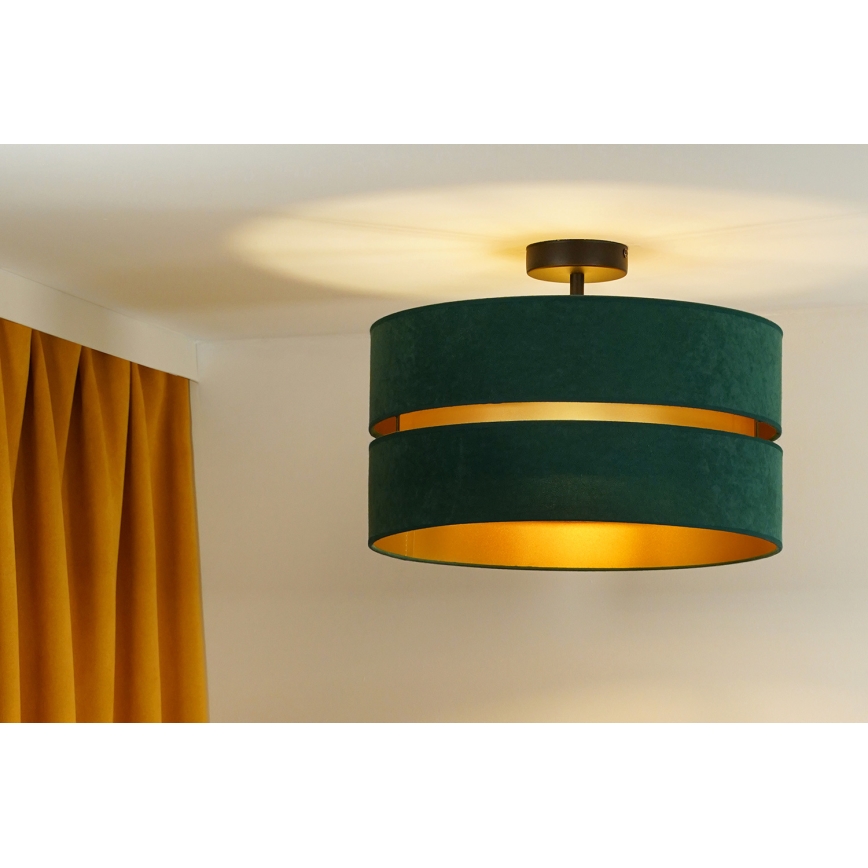 Duolla - Surface-mounted chandelier DUO 1xE27/15W/230V d. 40 cm green/gold