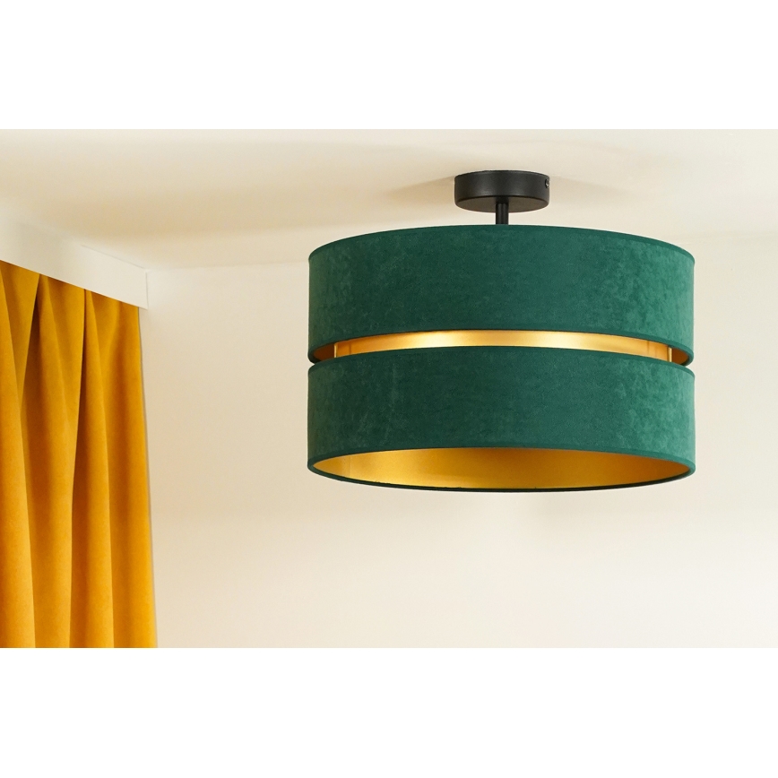 Duolla - Surface-mounted chandelier DUO 1xE27/15W/230V d. 40 cm green/gold