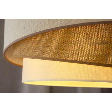 Duolla - Surface-mounted chandelier KOBO 1xE27/15W/230V d. 45 cm beige/brown/white