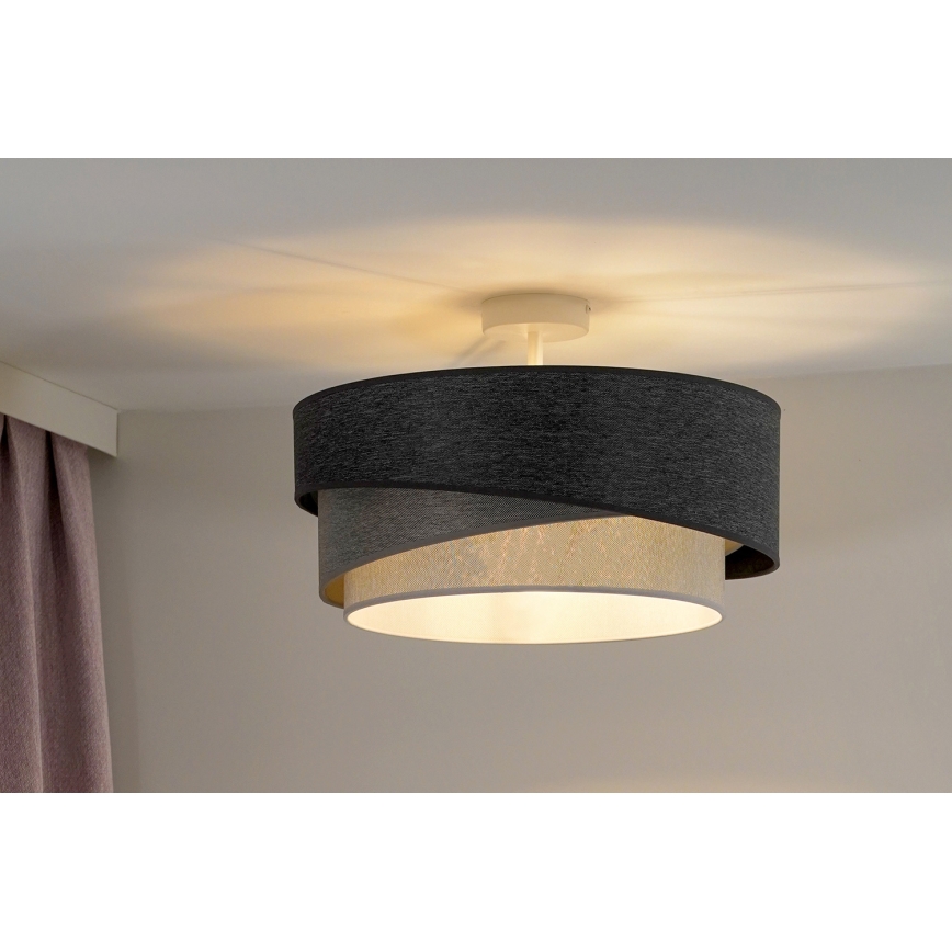 Duolla - Surface-mounted chandelier KOBO 1xE27/15W/230V d. 45 cm grey/white