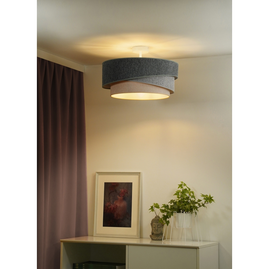 Duolla - Surface-mounted chandelier KOBO ECO RECYCLING 1xE27/15W/230V d. 45 cm green/grey/creamy