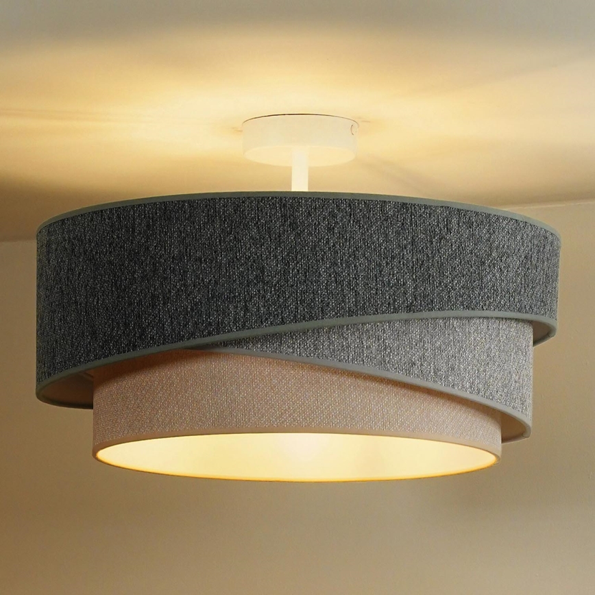 Duolla - Surface-mounted chandelier KOBO ECO RECYCLING 1xE27/15W/230V d. 45 cm green/grey/creamy