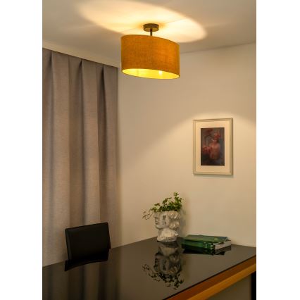 Duolla - Surface-mounted chandelier OVAL 1xE27/15W/230V brown
