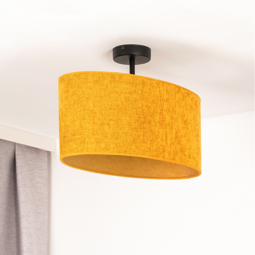 Duolla - Surface-mounted chandelier OVAL 1xE27/15W/230V brown