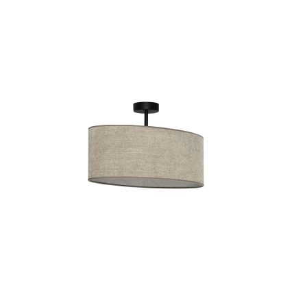 Duolla - Surface-mounted chandelier OVAL 1xE27/15W/230V brown