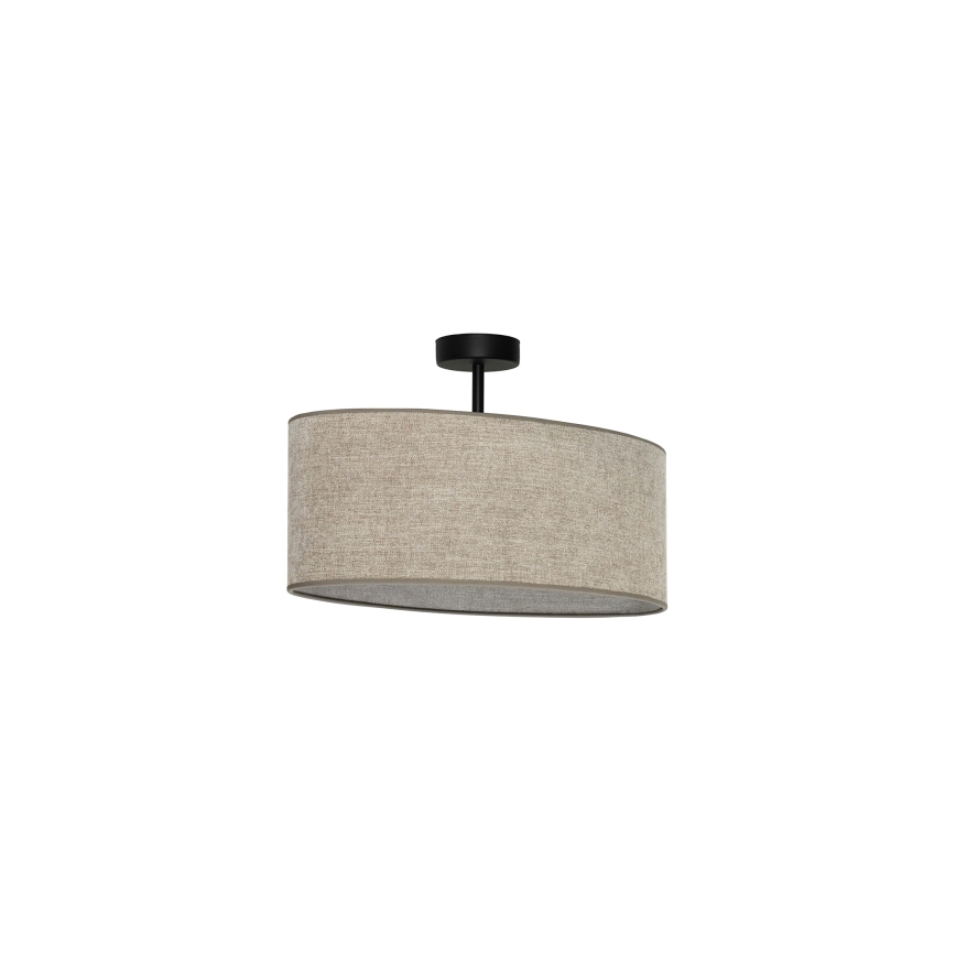 Duolla - Surface-mounted chandelier OVAL 1xE27/15W/230V brown
