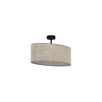 Duolla - Surface-mounted chandelier OVAL 1xE27/15W/230V brown