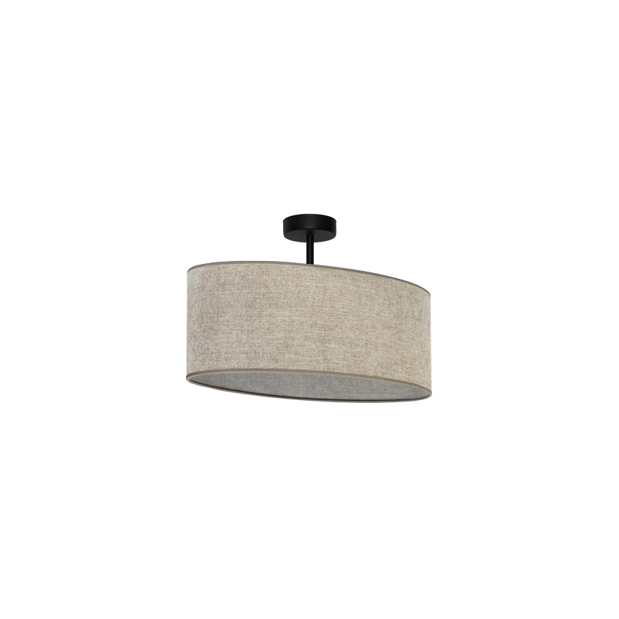 Duolla - Surface-mounted chandelier OVAL 1xE27/15W/230V brown