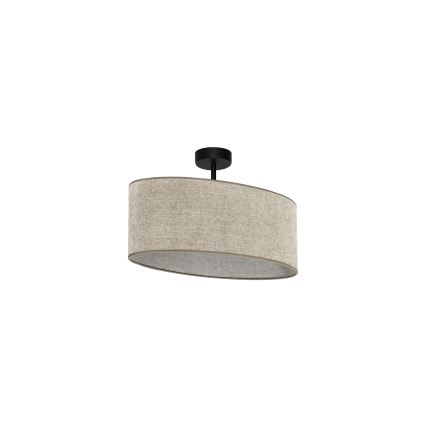 Duolla - Surface-mounted chandelier OVAL 1xE27/15W/230V brown