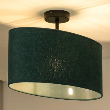 Duolla - Surface-mounted chandelier OVAL 1xE27/15W/230V green