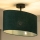 Duolla - Surface-mounted chandelier OVAL 1xE27/15W/230V green