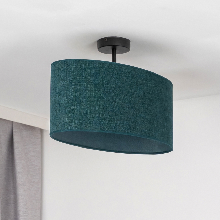 Duolla - Surface-mounted chandelier OVAL 1xE27/15W/230V green