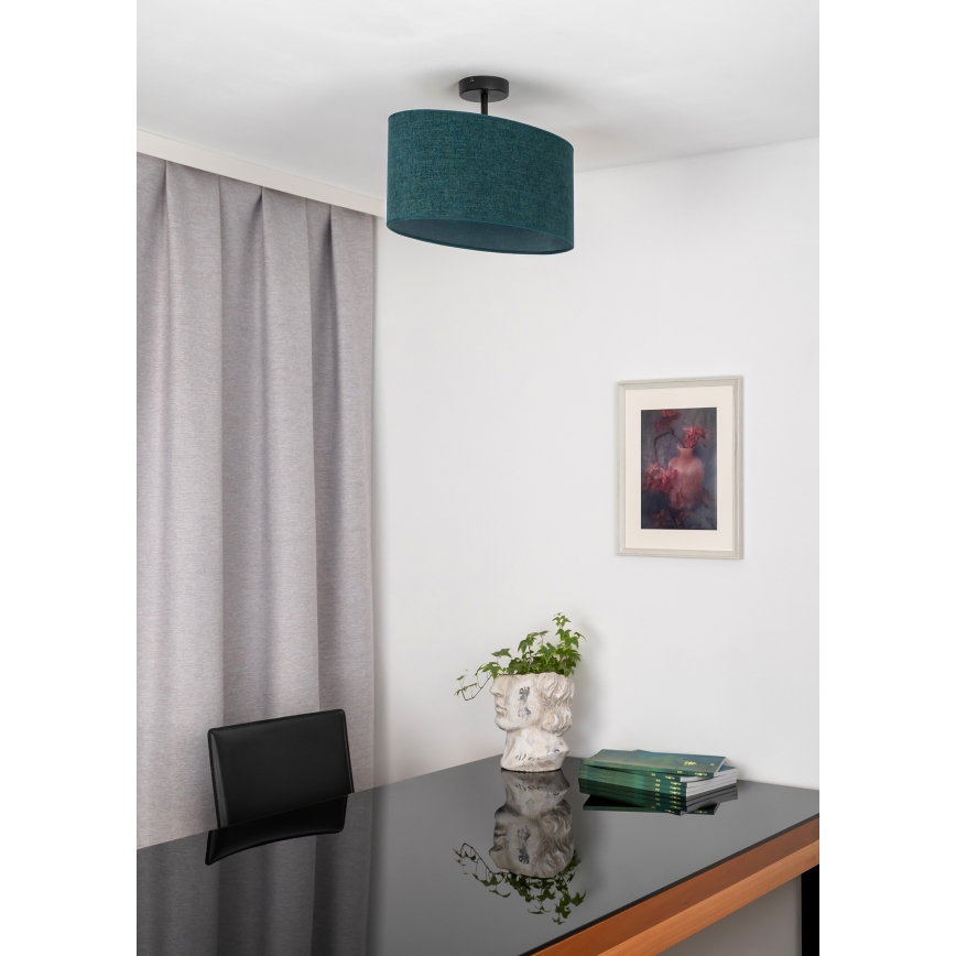 Duolla - Surface-mounted chandelier OVAL 1xE27/15W/230V green