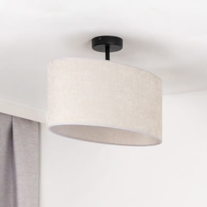 Duolla - Surface-mounted chandelier OVAL 1xE27/15W/230V grey