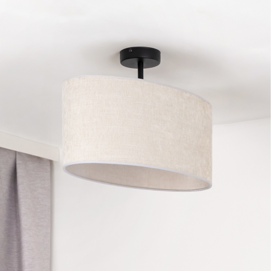 Duolla - Surface-mounted chandelier OVAL 1xE27/15W/230V grey