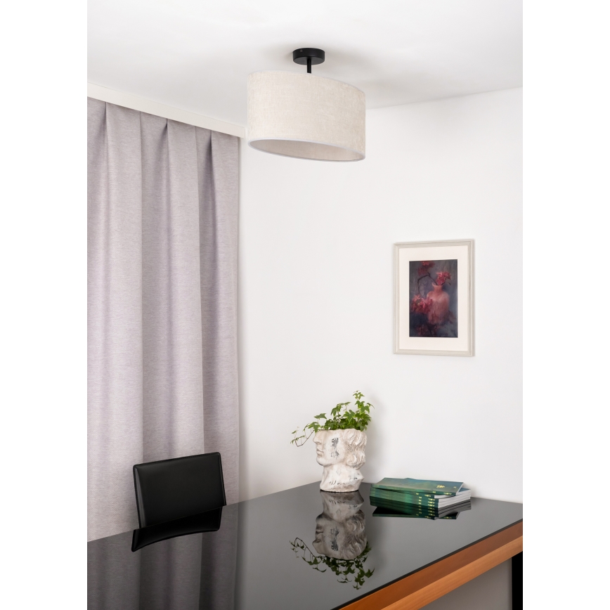 Duolla - Surface-mounted chandelier OVAL 1xE27/15W/230V grey
