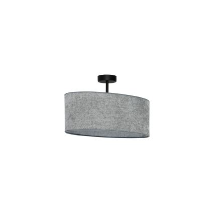 Duolla - Surface-mounted chandelier OVAL 1xE27/15W/230V grey