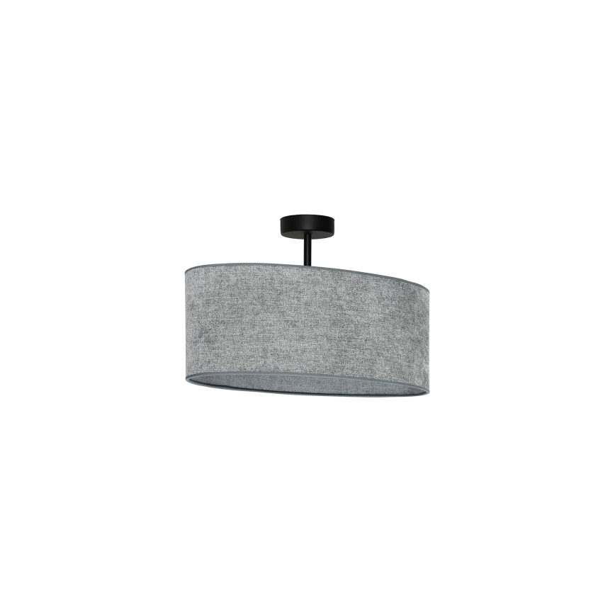 Duolla - Surface-mounted chandelier OVAL 1xE27/15W/230V grey