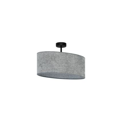Duolla - Surface-mounted chandelier OVAL 1xE27/15W/230V grey