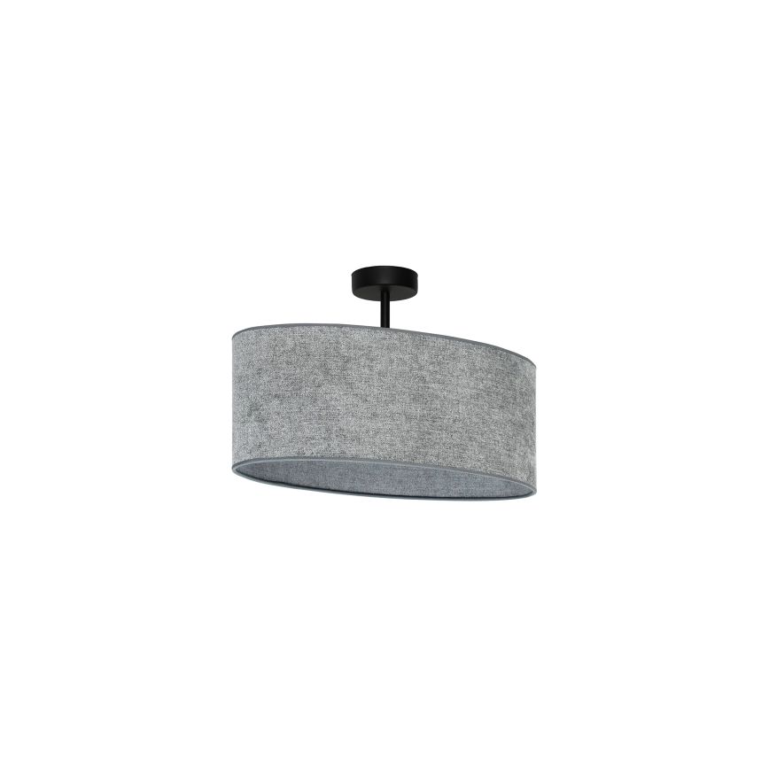 Duolla - Surface-mounted chandelier OVAL 1xE27/15W/230V grey