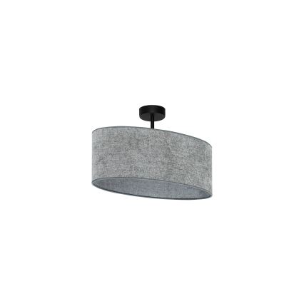 Duolla - Surface-mounted chandelier OVAL 1xE27/15W/230V grey