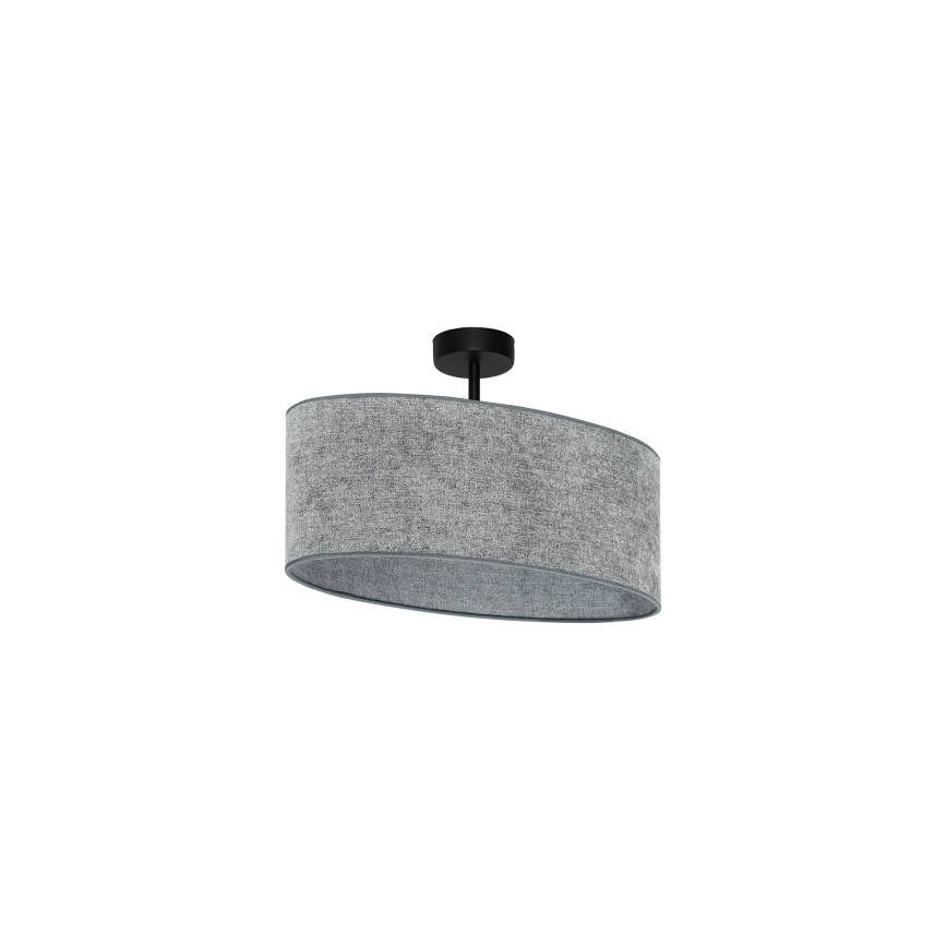 Duolla - Surface-mounted chandelier OVAL 1xE27/15W/230V grey