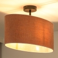 Duolla - Surface-mounted chandelier OVAL 1xE27/15W/230V pink