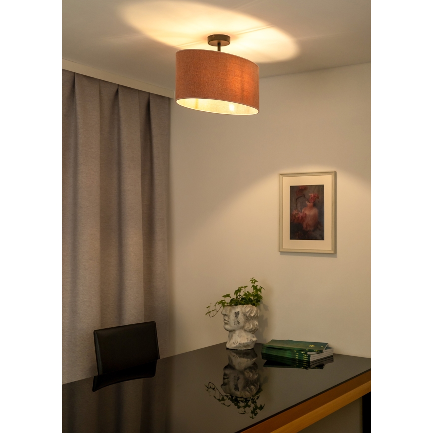 Duolla - Surface-mounted chandelier OVAL 1xE27/15W/230V pink