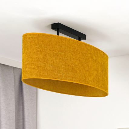 Duolla - Surface-mounted chandelier OVAL 2xE27/15W/230V brown