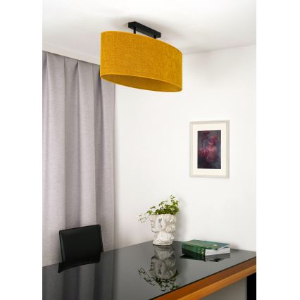 Duolla - Surface-mounted chandelier OVAL 2xE27/15W/230V brown