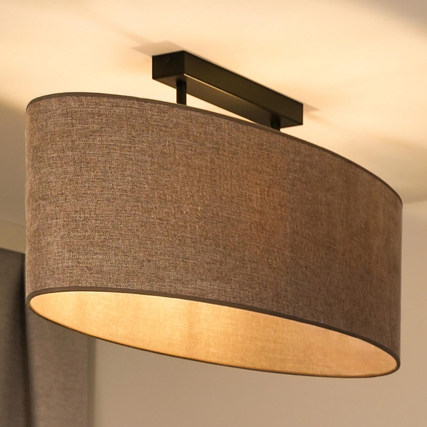 Duolla - Surface-mounted chandelier OVAL 2xE27/15W/230V brown