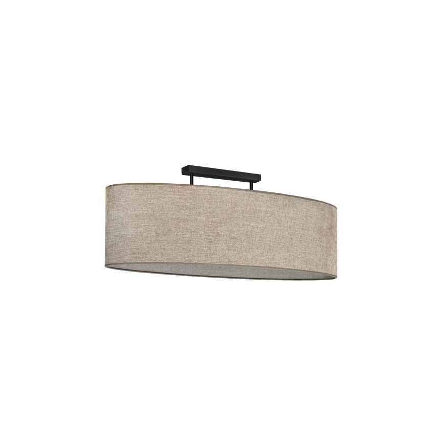 Duolla - Surface-mounted chandelier OVAL 2xE27/15W/230V brown