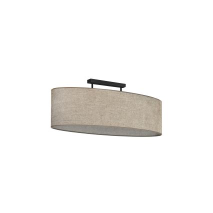Duolla - Surface-mounted chandelier OVAL 2xE27/15W/230V brown