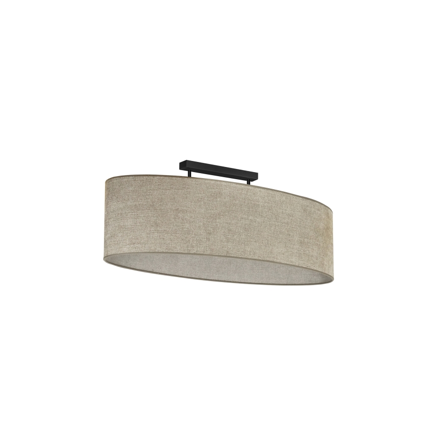 Duolla - Surface-mounted chandelier OVAL 2xE27/15W/230V brown