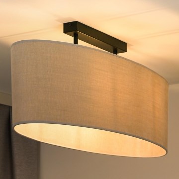 Duolla - Surface-mounted chandelier OVAL 2xE27/15W/230V grey