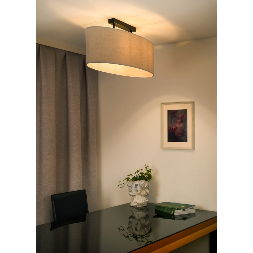 Duolla - Surface-mounted chandelier OVAL 2xE27/15W/230V grey