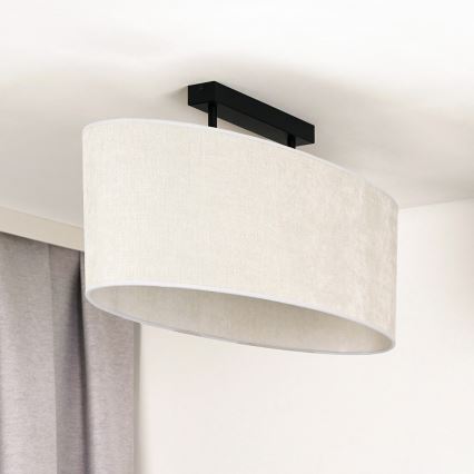 Duolla - Surface-mounted chandelier OVAL 2xE27/15W/230V grey