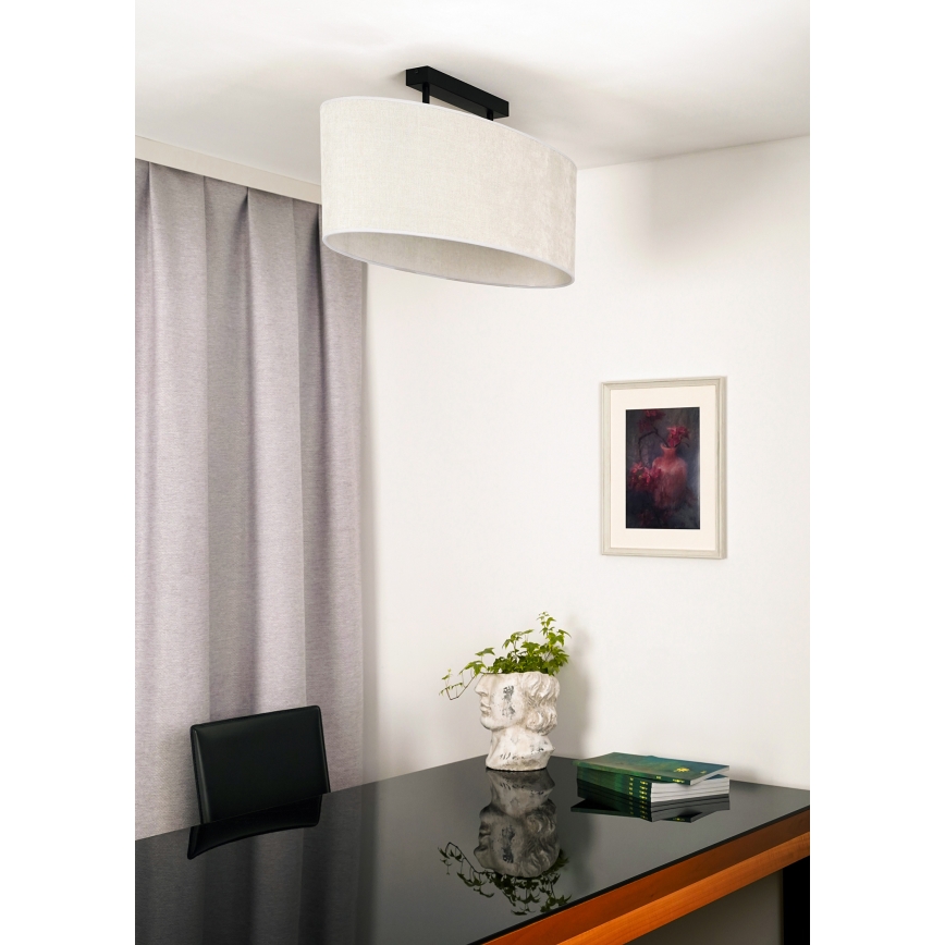 Duolla - Surface-mounted chandelier OVAL 2xE27/15W/230V grey