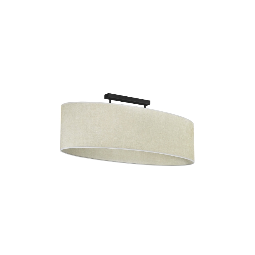 Duolla - Surface-mounted chandelier OVAL 2xE27/15W/230V grey