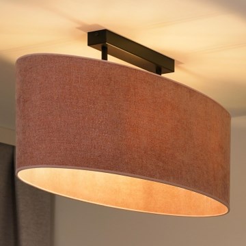 Duolla - Surface-mounted chandelier OVAL 2xE27/15W/230V pink