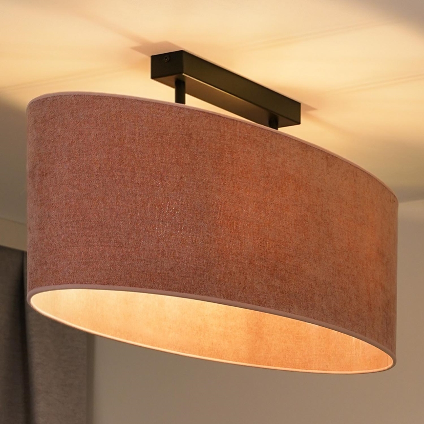 Duolla - Surface-mounted chandelier OVAL 2xE27/15W/230V pink
