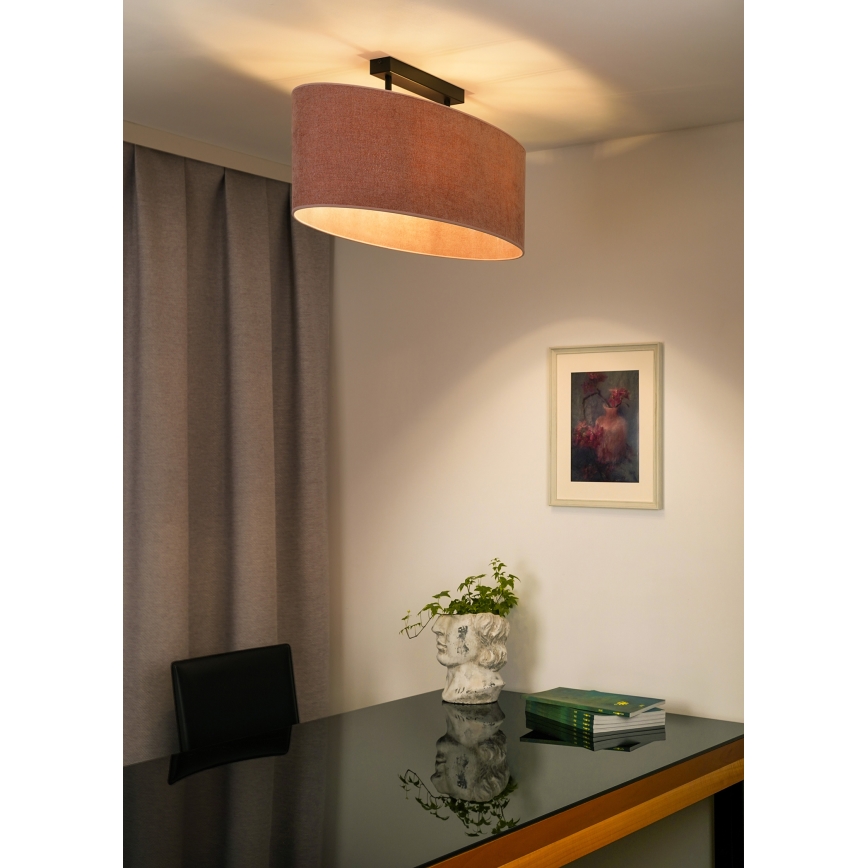 Duolla - Surface-mounted chandelier OVAL 2xE27/15W/230V pink