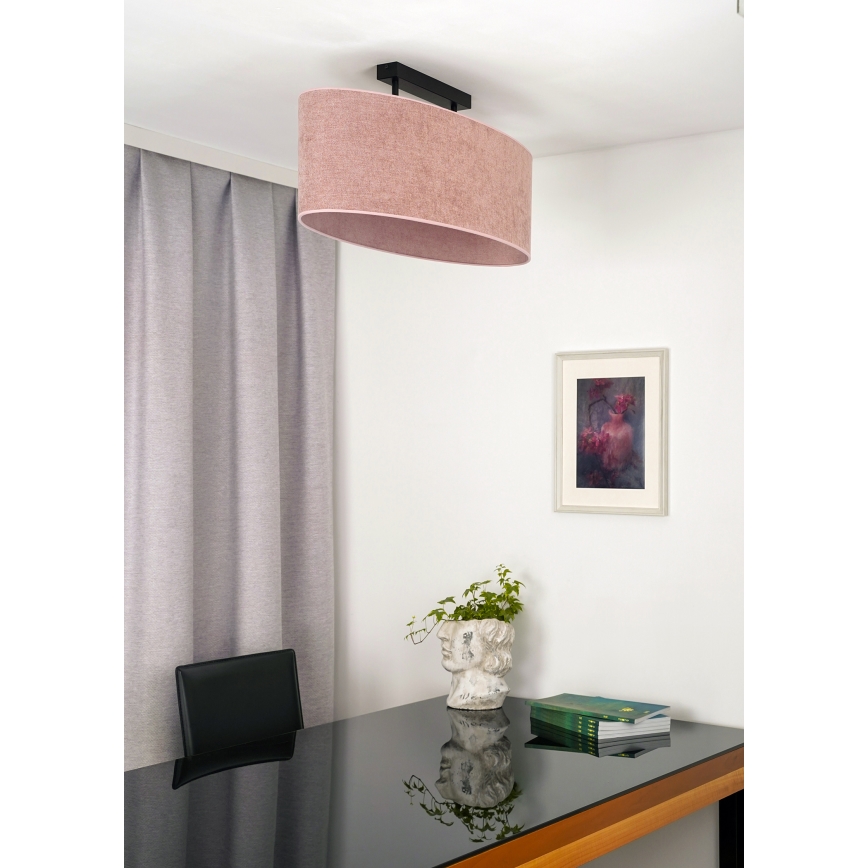 Duolla - Surface-mounted chandelier OVAL 2xE27/15W/230V pink