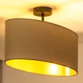 Duolla - Surface-mounted chandelier OVAL VEGAN 1xE27/15W/230V beige