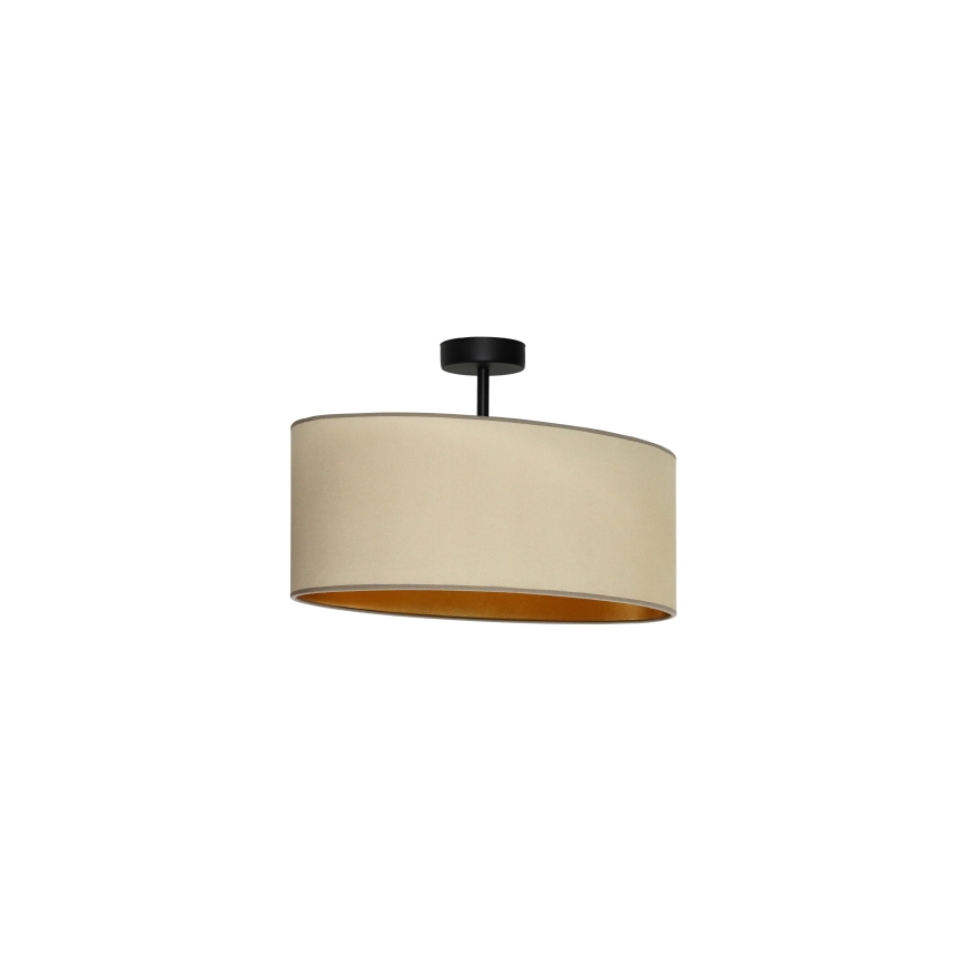Duolla - Surface-mounted chandelier OVAL VEGAN 1xE27/15W/230V beige