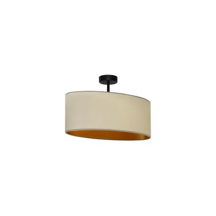 Duolla - Surface-mounted chandelier OVAL VEGAN 1xE27/15W/230V beige