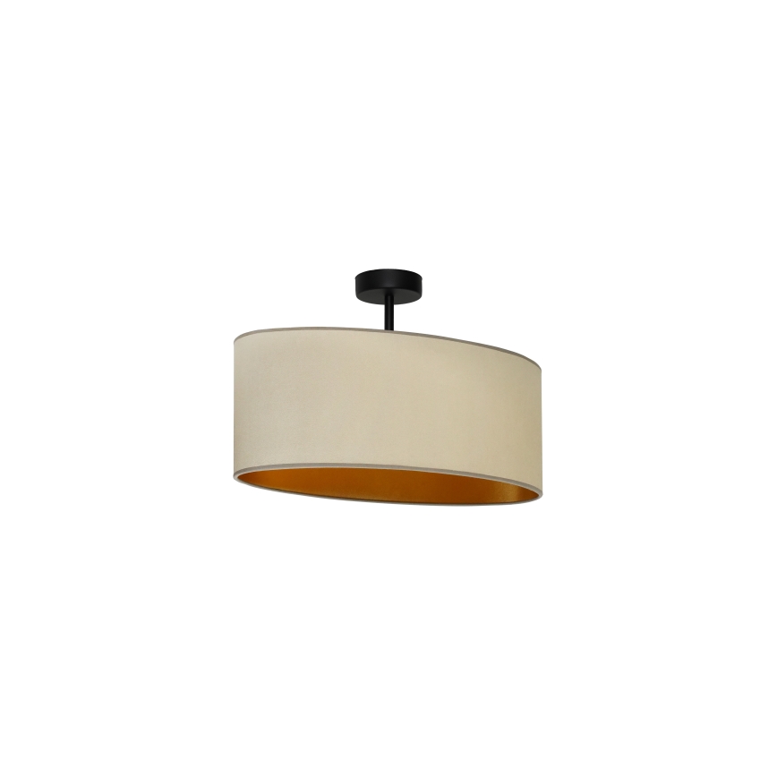 Duolla - Surface-mounted chandelier OVAL VEGAN 1xE27/15W/230V beige