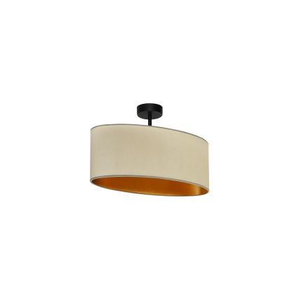 Duolla - Surface-mounted chandelier OVAL VEGAN 1xE27/15W/230V beige